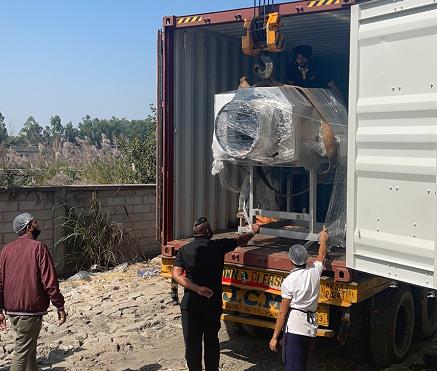 A batch of meat processing machines arrived in India